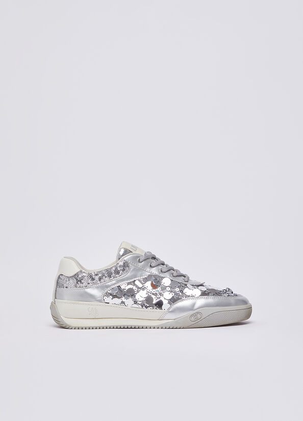Sneakers con maxi paillettes