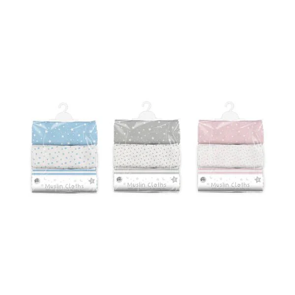 Baby Essentials Muslin Cloths 3 Pack