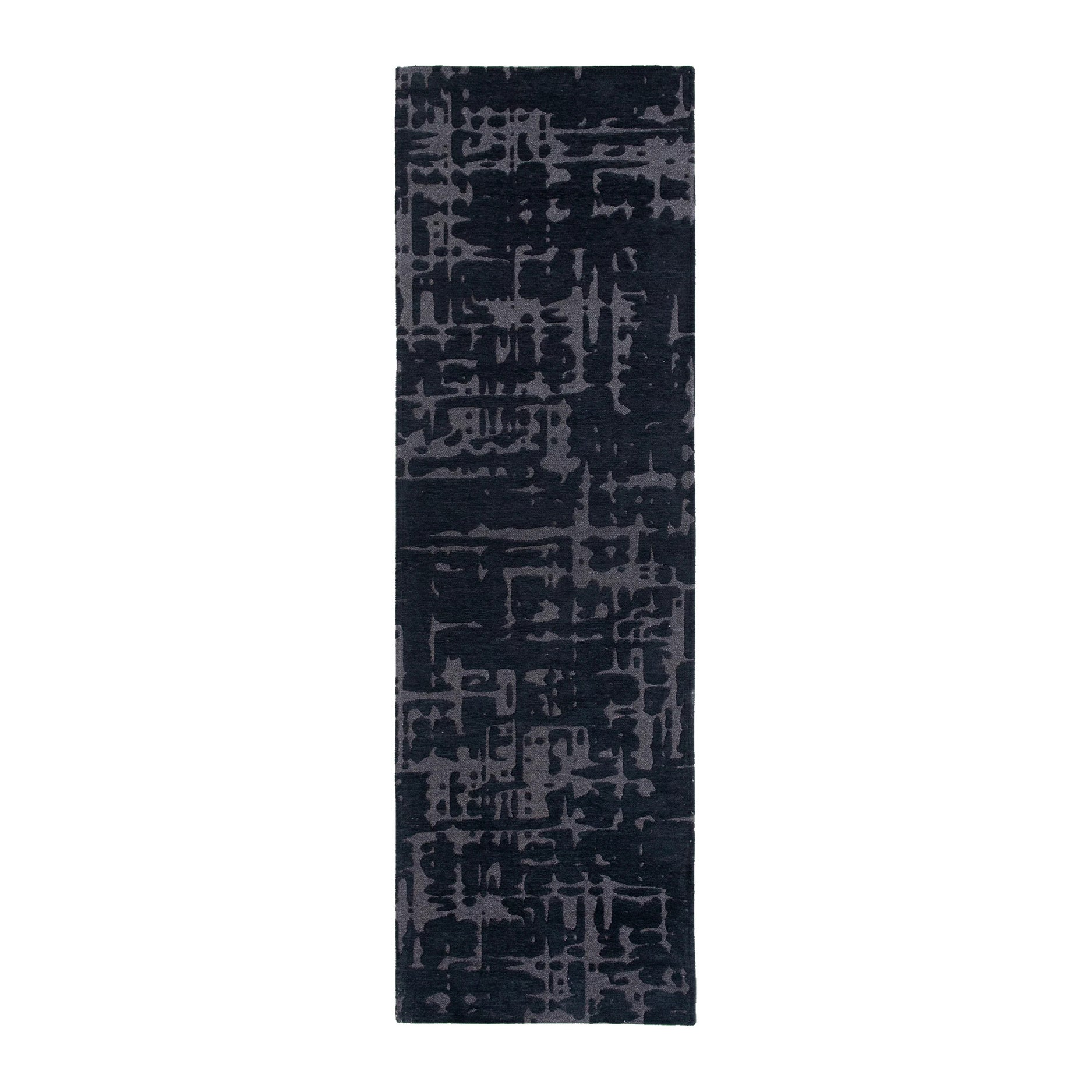 Louis de Poortere Structures Runner 80 x 250 cm - Black Water