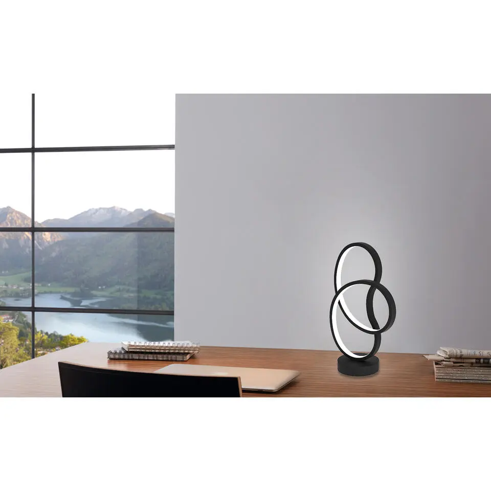 EGLO Gianella Tafellamp - LED - 39,5 cm - Zwart/Wit