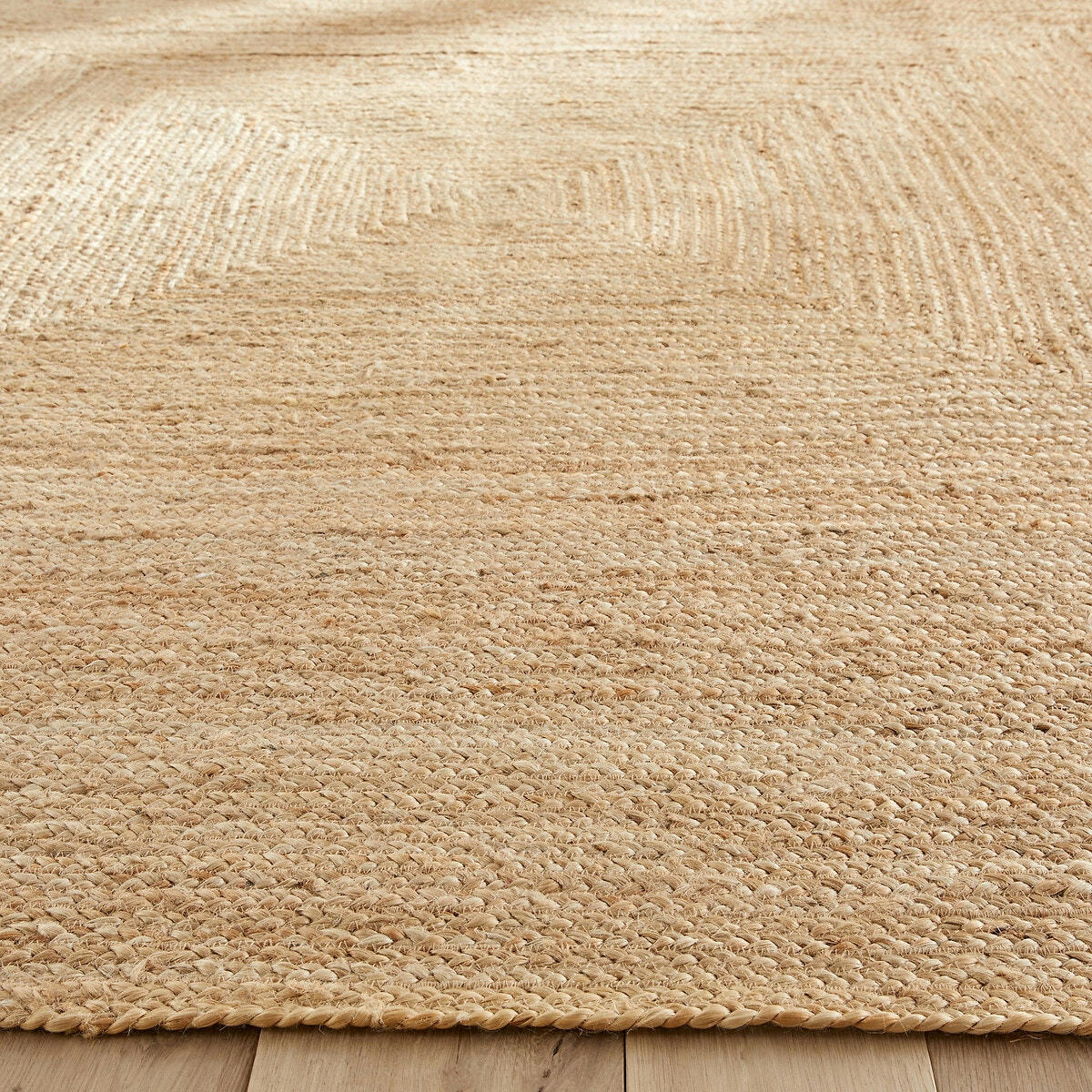 Tapis carré en jute, tressé main, Hempy