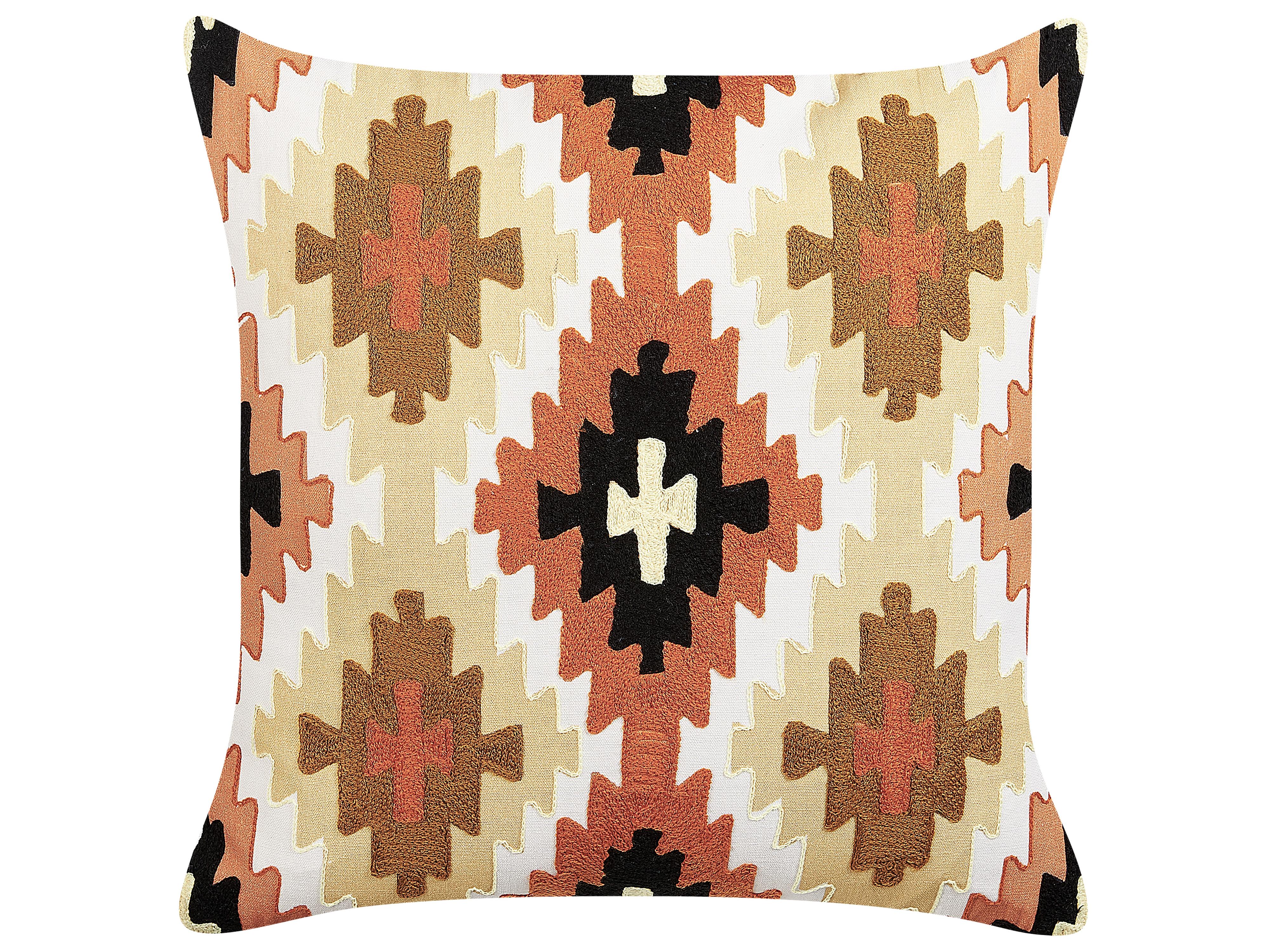 Throw Cushion SERAMPORE Cotton 50 x 50 cm Multicolour Geometric Pattern