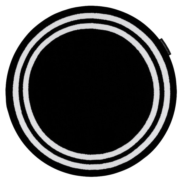 Dywan HAMPTON Ramka czarny koło 120 cm