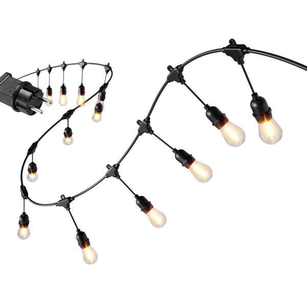 Girlanda ogrodowa świetlna łańcuch 20 x LED 20m lampki ogrodowe 9W