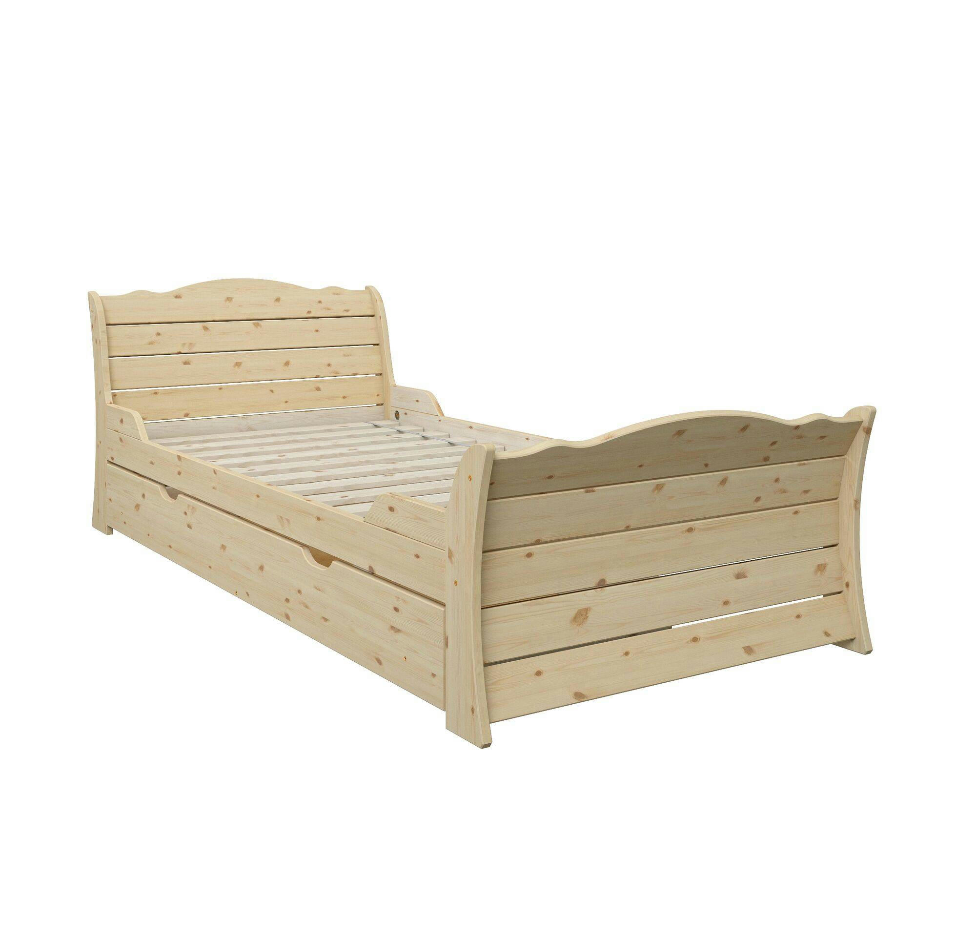 TWIGGY - Lit 90 x 190 cm et tiroir en bois naturel