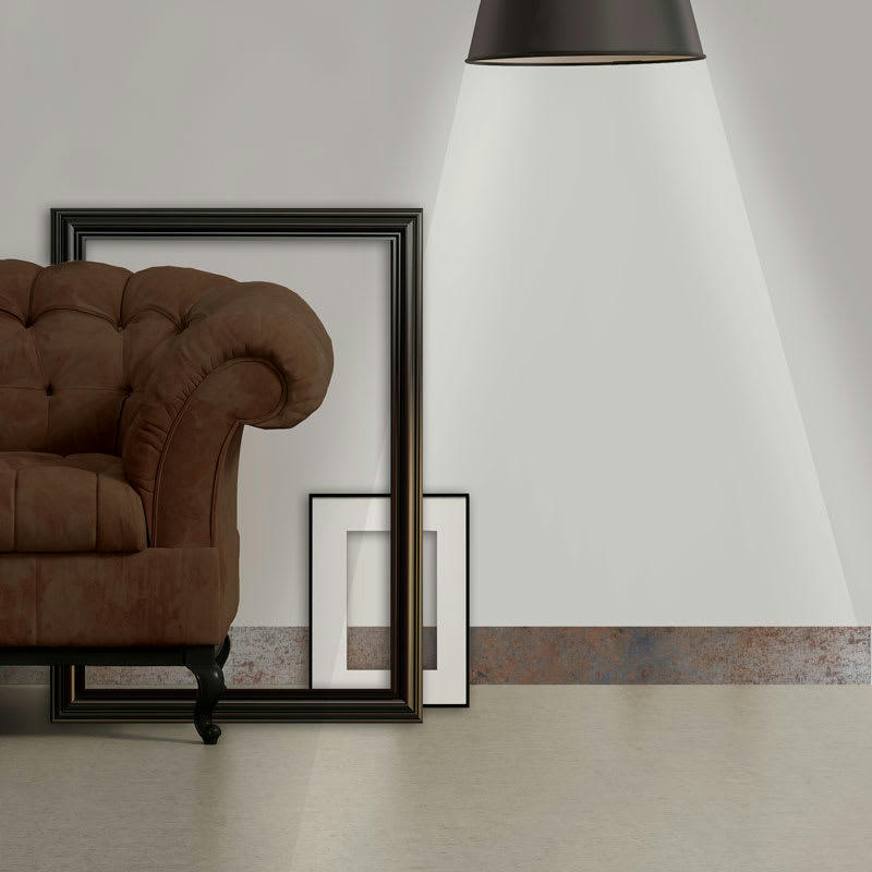 FULL METAL - Plinthe PVC lot de 25 L200xH. 8cm Marron Rouille Indus