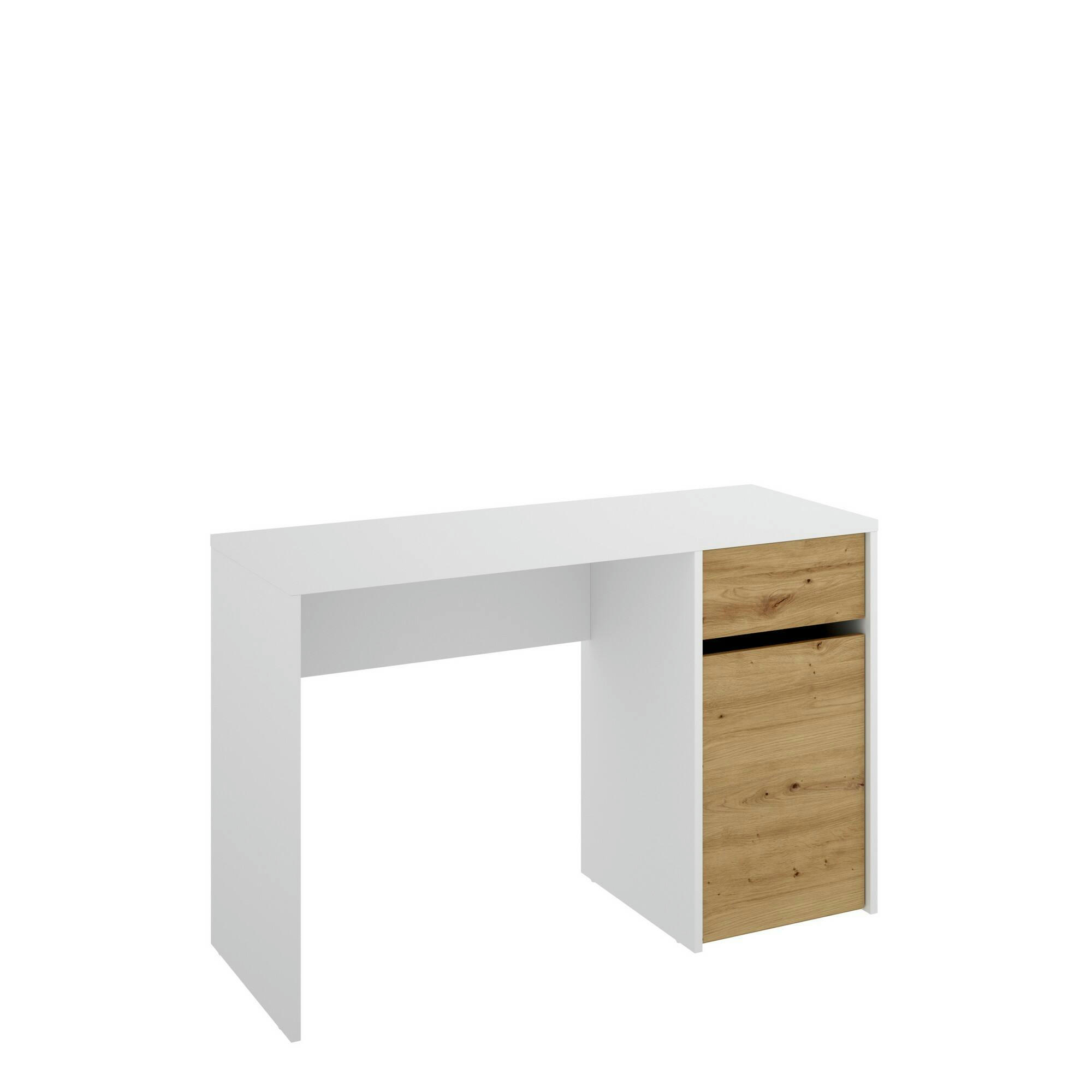 DCAPUT - Bureau effet bois blanc et chêne noueux