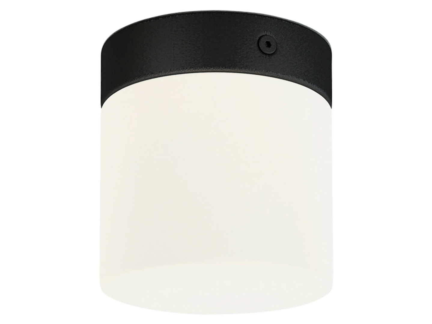 Lampa sufitowa łazienkowy Cayo szklana 12,8 cmbiało-czarna