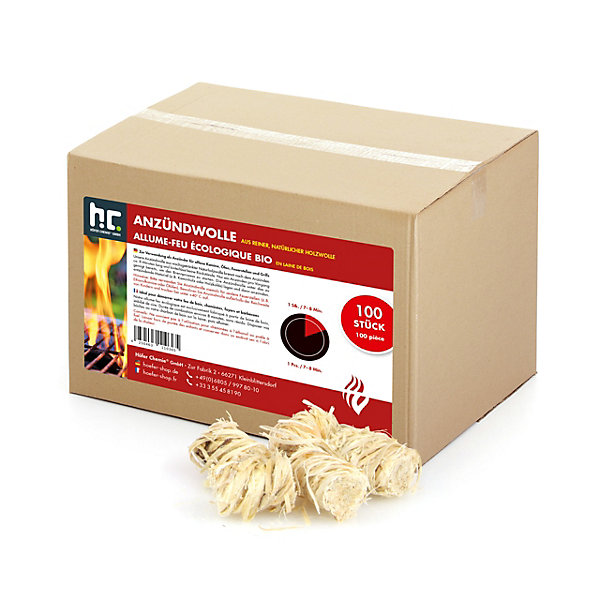 Allume-feu Naturel Pour Cheminée, 100 Pièces x 8, Poêle Et BarbecueCombustion Immédiate,Et Sûre