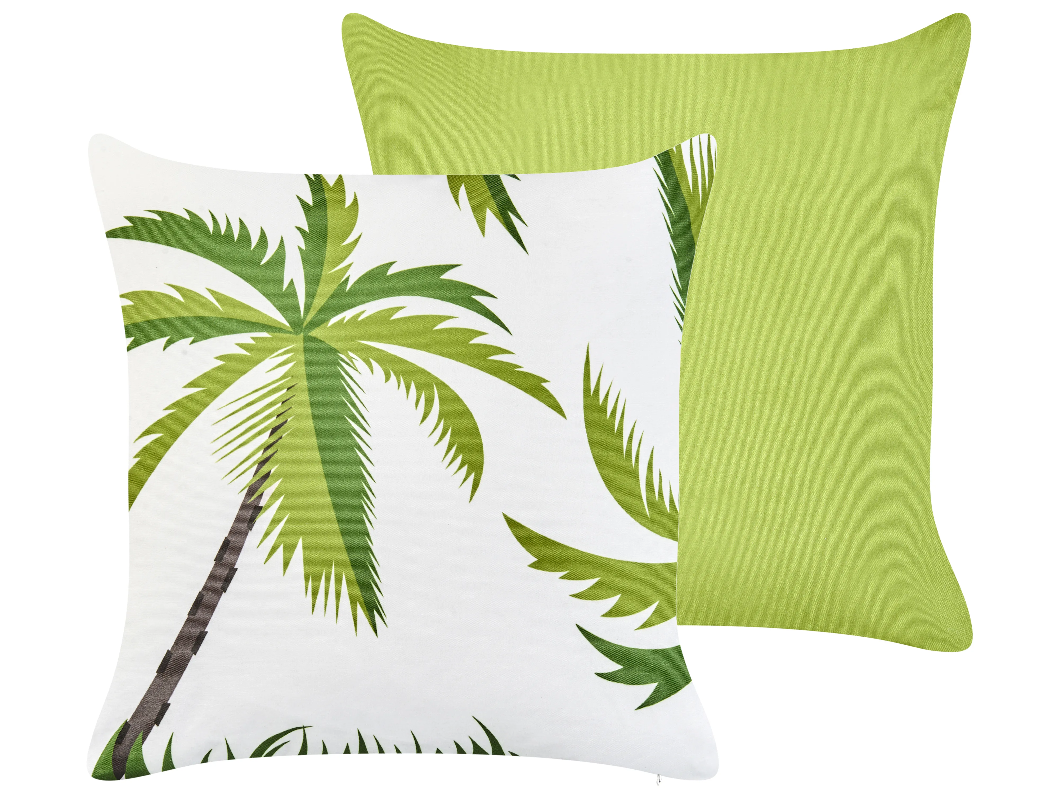 Set of 2 Outdoor Cushions SEASIDE Plant Pattern 45 x 45 cm Green