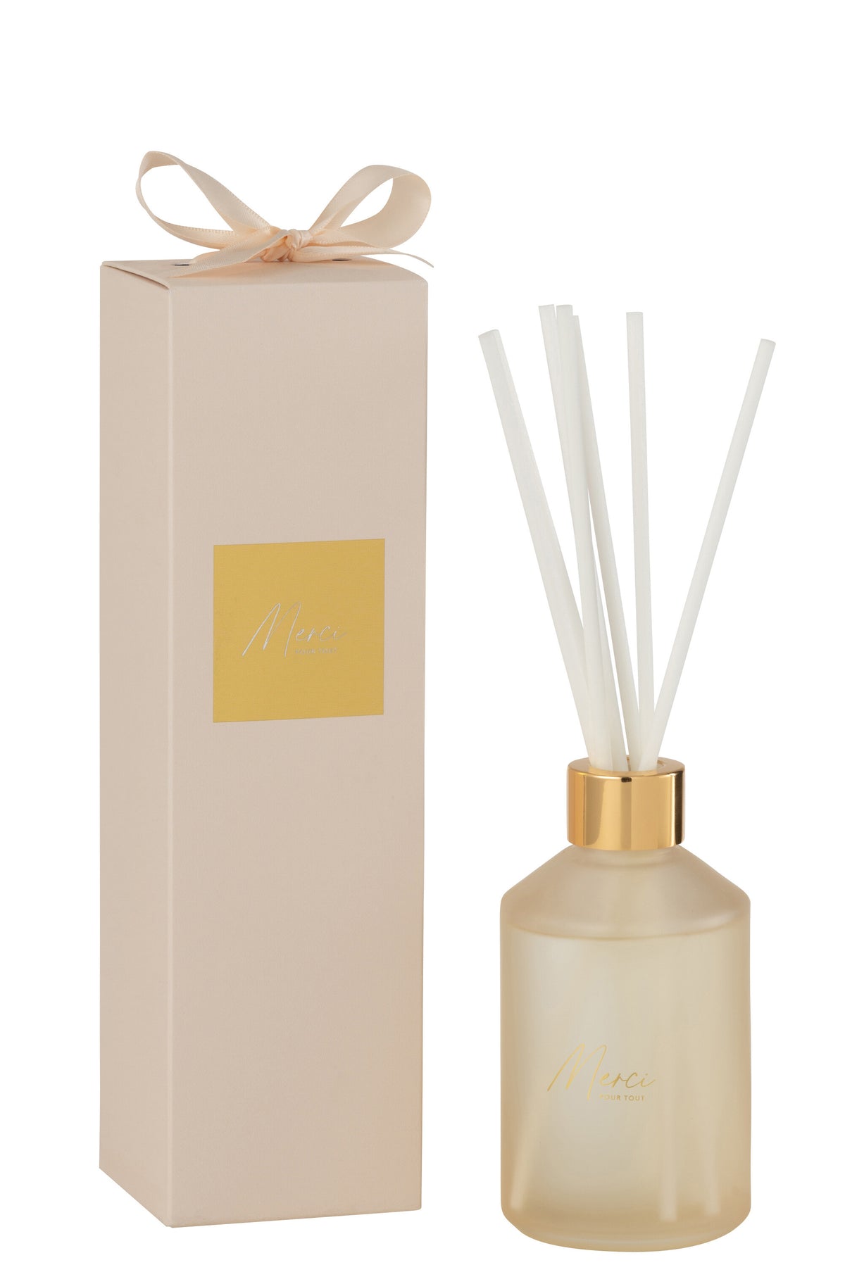 J-Line geurstokjes Merci - Elderflower - beige - 200ml