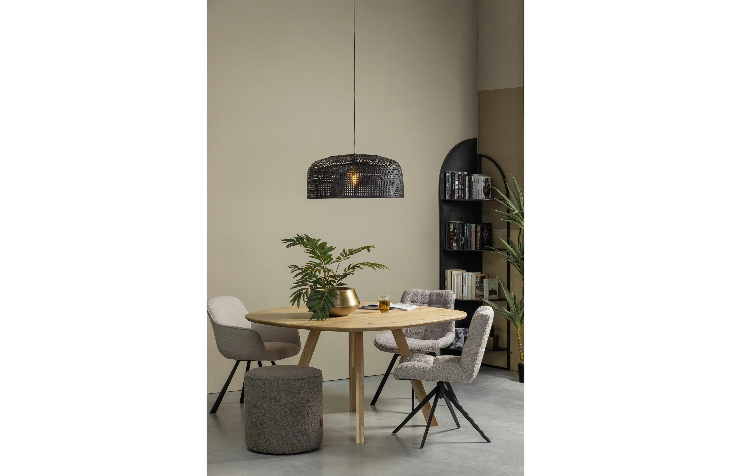 0 - Chaise effet peau de mouton sable