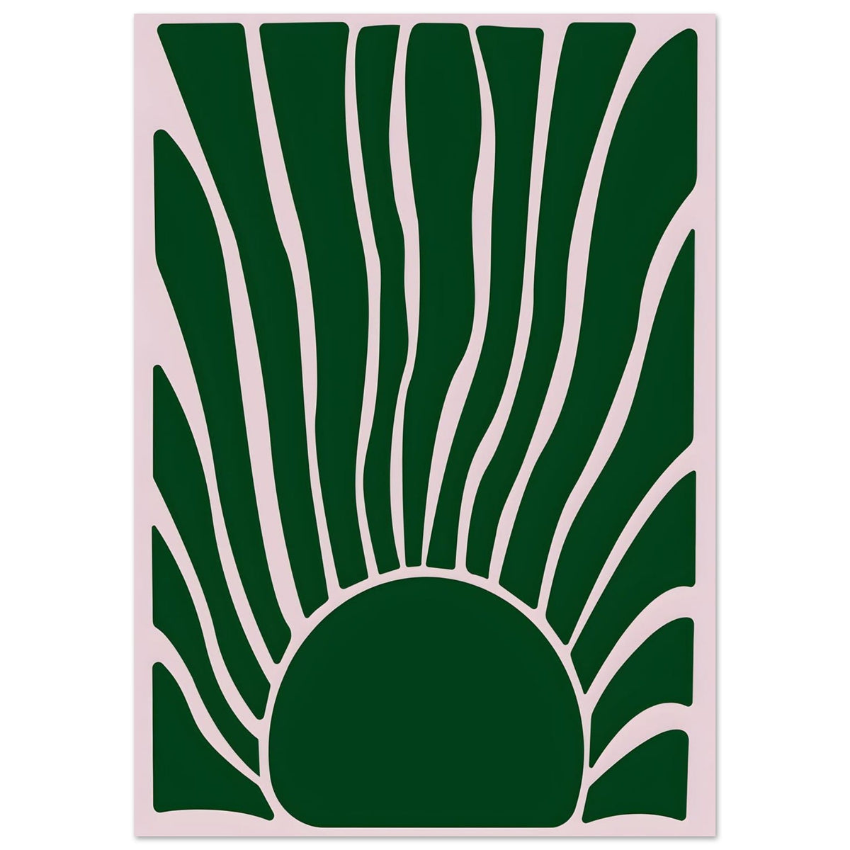 Artfulprints Poster Matisse – Flora flow  - A4 21x29.7 cm - Donkergroen