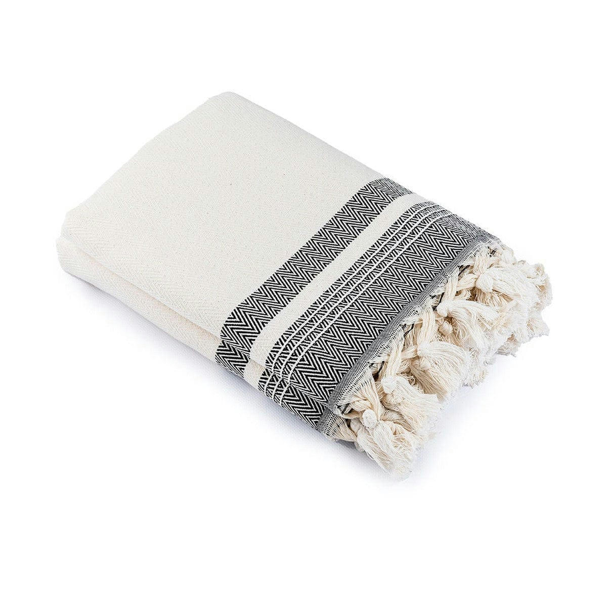 IVAN - Plaid coton  160x250 noir