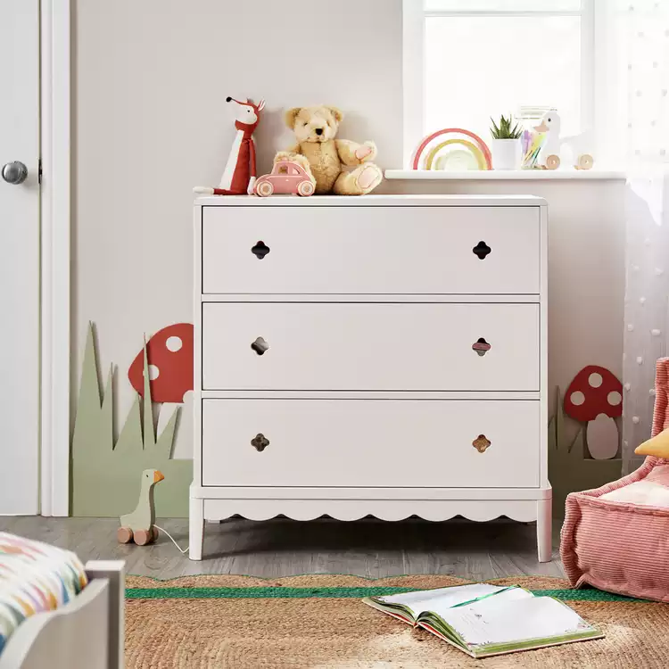 Habitat Kids Serena 3 Drawer Chest of Drawers - Light Grey