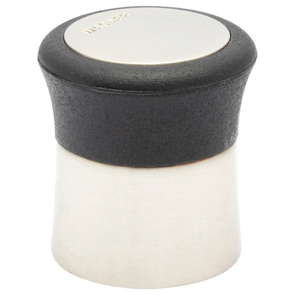 Bodentürstopper, silberfarben/schwarz, Metall/Gummi