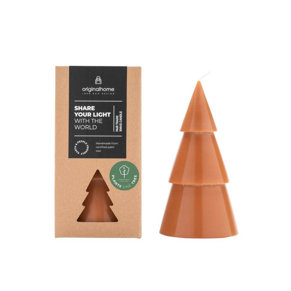 Originalhome dennenboom kaars - camel - L
