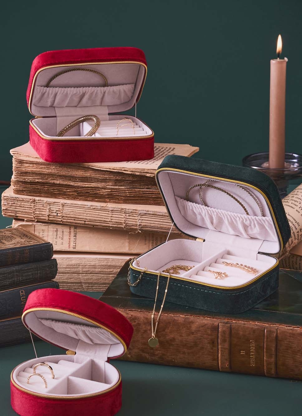 BOITE à BIJOUX FRAMBOISE