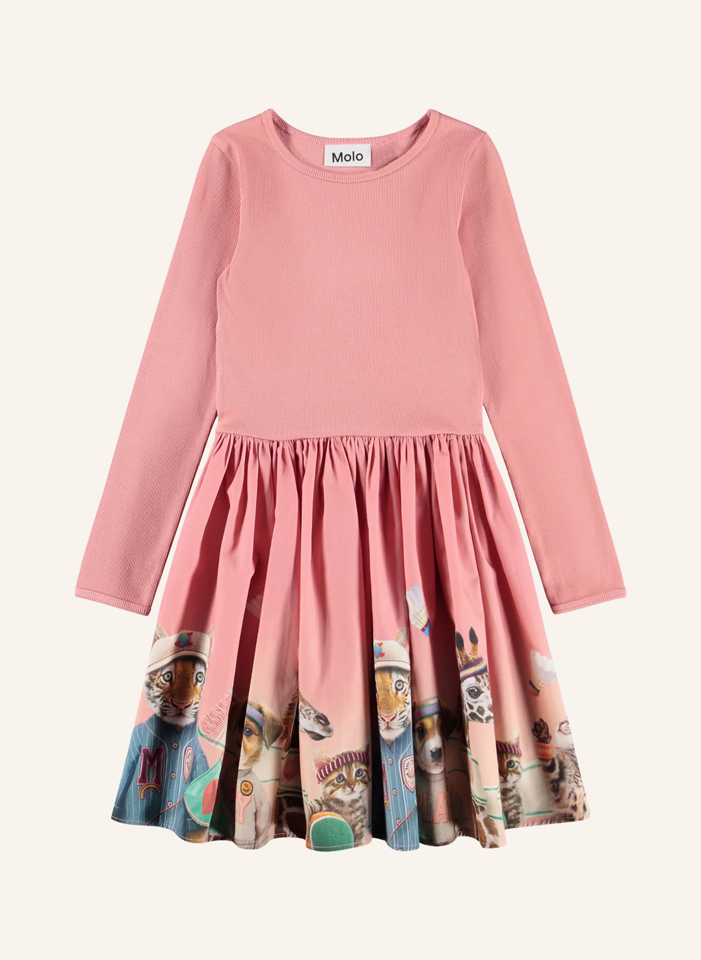 molo Kleid im Materialmix
