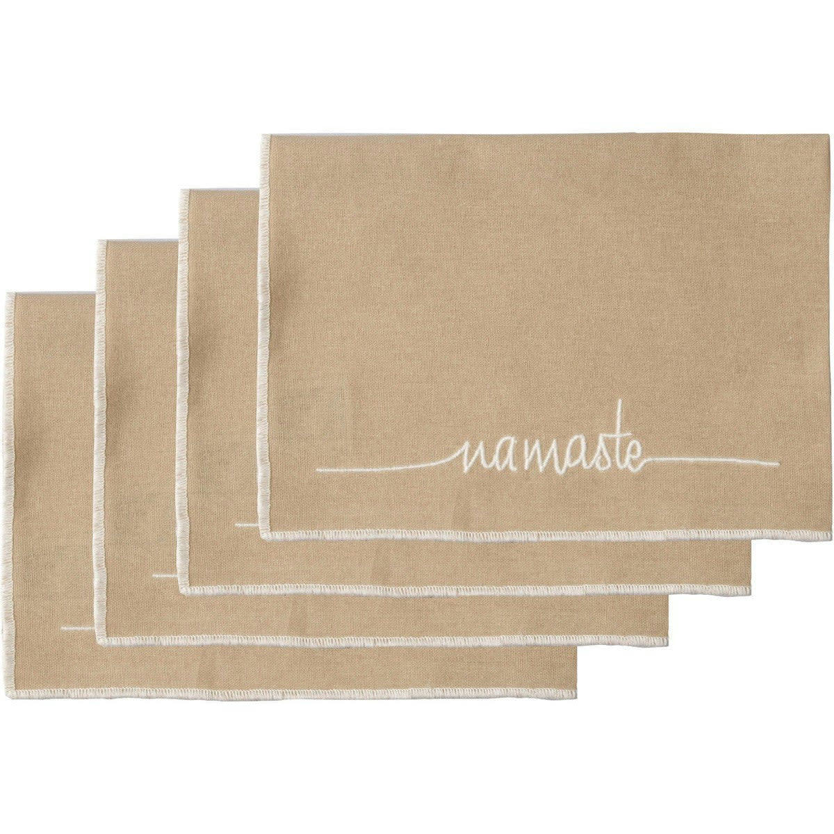 NAMASTE - Sets de table (x4) coton  35x50 sable