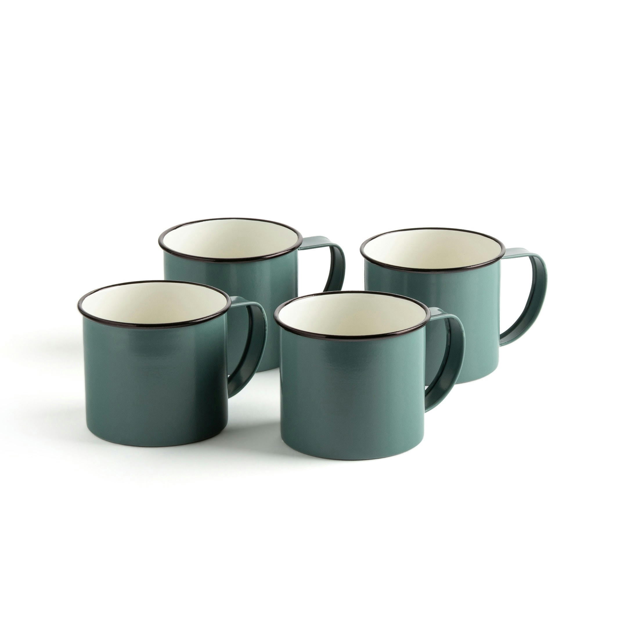 Lot de 4 tasses en métal acier, Octave