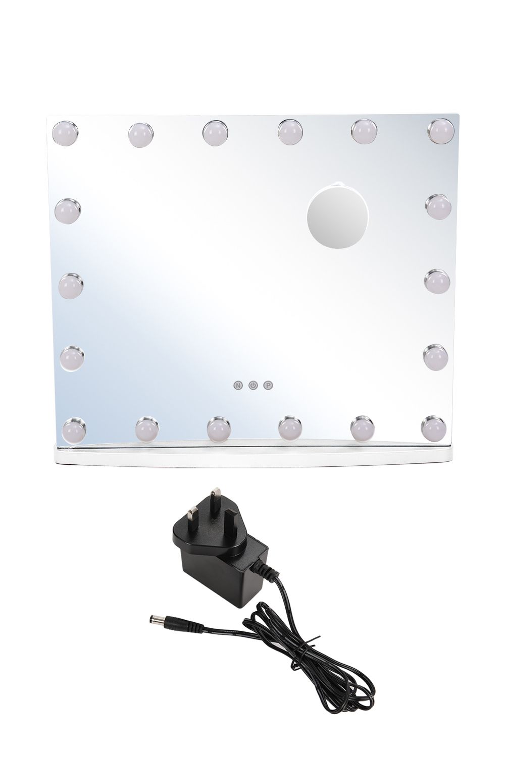 Living and Home Hollywood Vanity Mirror Desktop Cosmetic Mirror with LED Lights & With 10X Magnifier