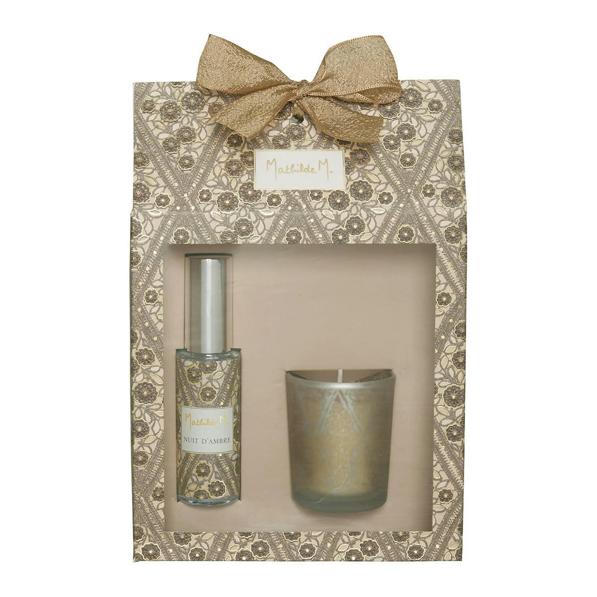 - Coffret bougie et spray d'ambiance - Nuit d'Ambre