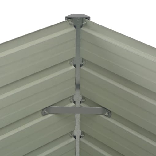 NNEVL Raised Garden Bed Brown 100x100x77 cm Galvanised Steel