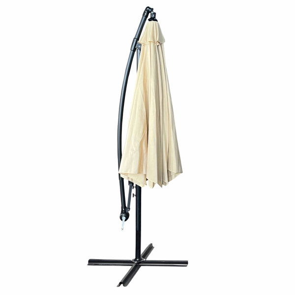 Parasol ogrodowy ASTER UV w kolorze beżowym300x300x45 cm