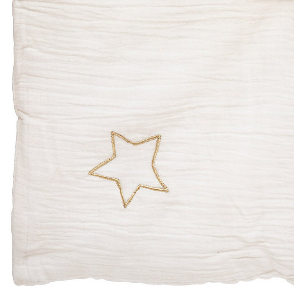 édredon gaze de coton 100x140 blanc