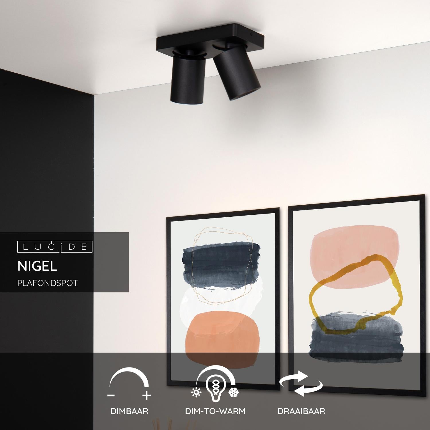 Nigel 2 spot LED zwart
