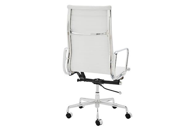 NNEKGE Replica Eames Group Standard High Back Office Chair (White Leather)