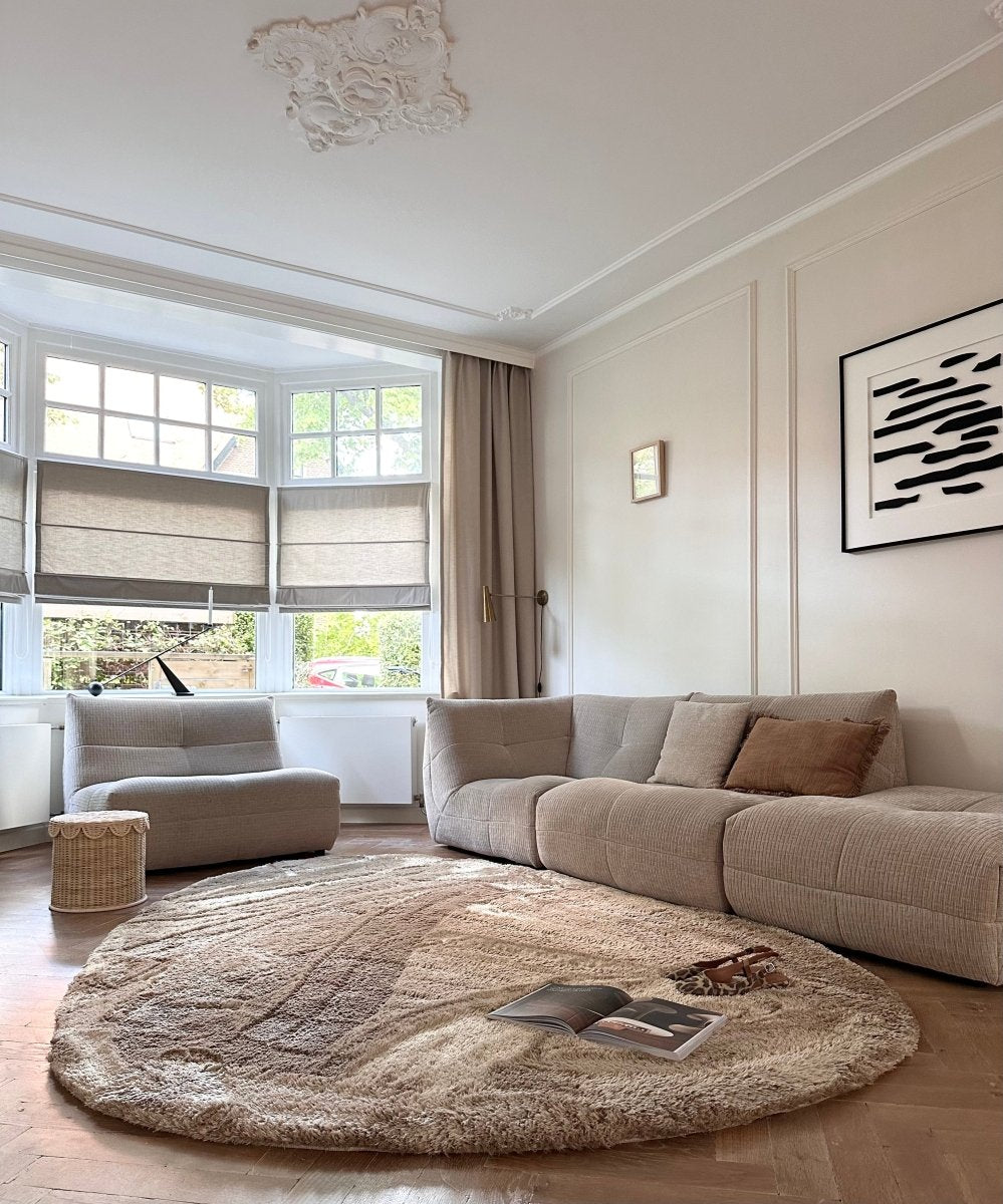 Interieur05 organisch vloerkleed Odelia - bruin/taupe - 330x240cm