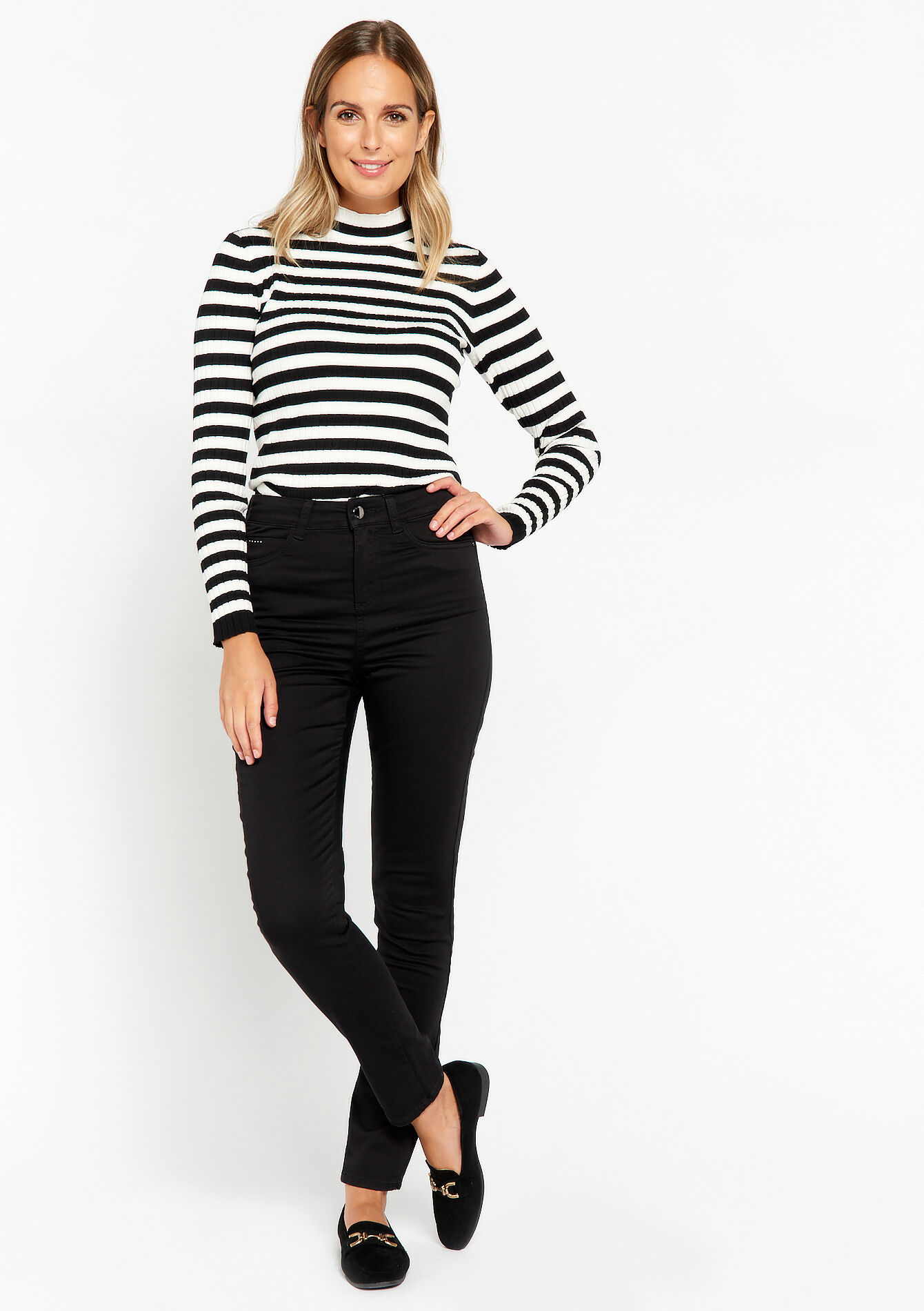 Skinny broek met hoge taille