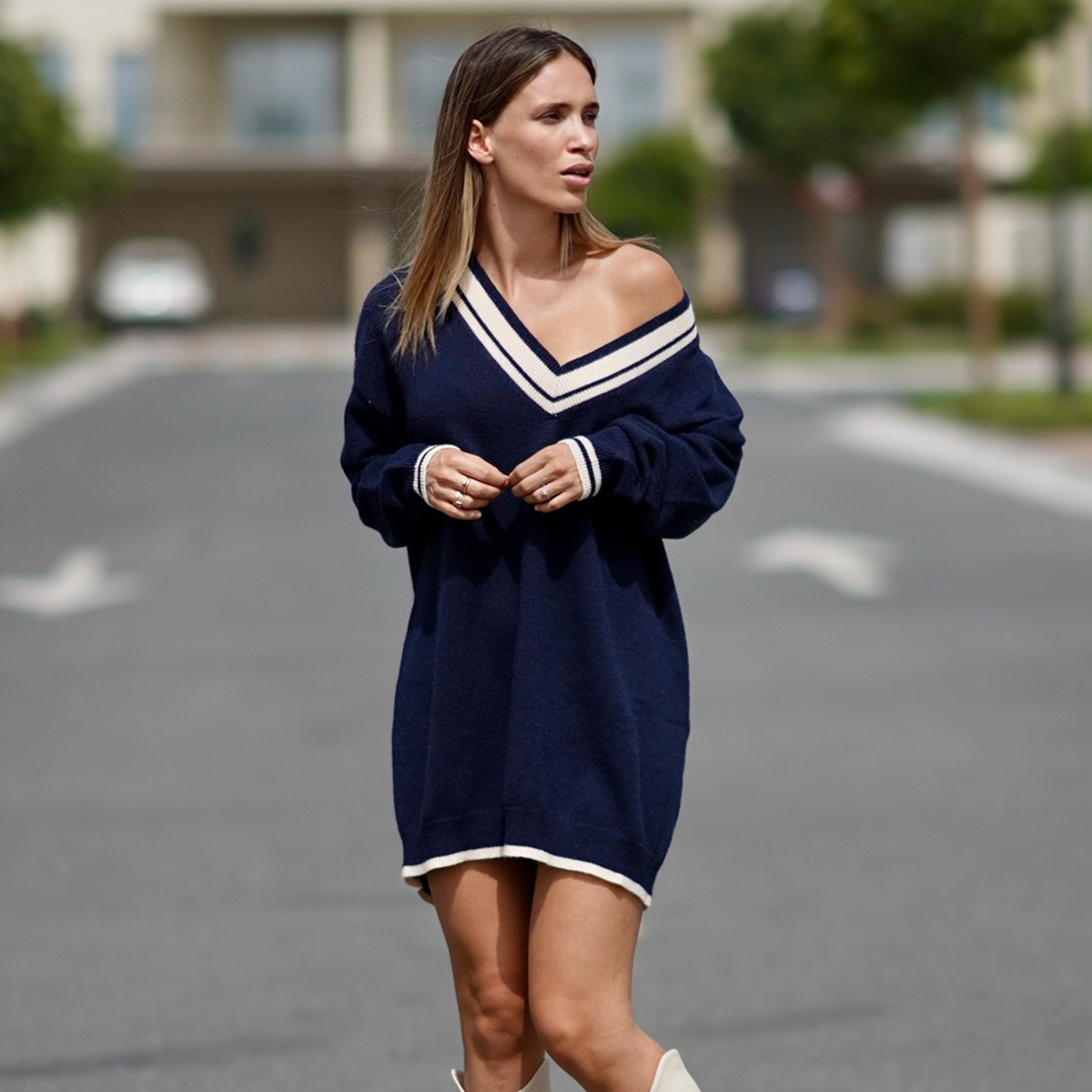 THEAD. - ALYSSA DRESS - Marine