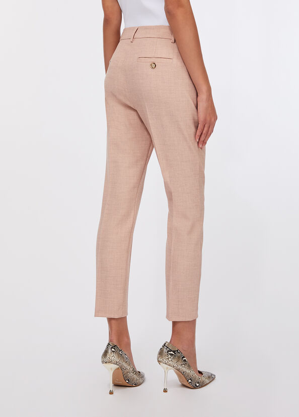 Pantaloni chino in tessuto m&eacute;lange