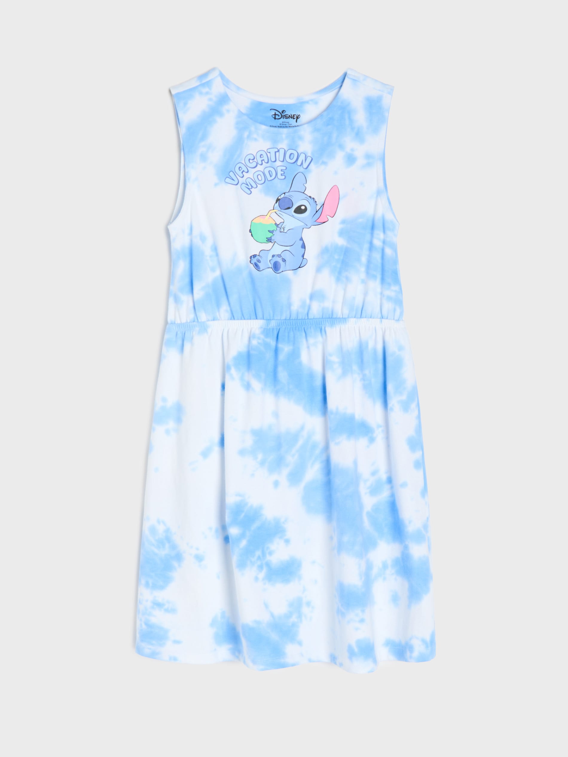 Bawełniana sukienka z nadrukiem Stitch