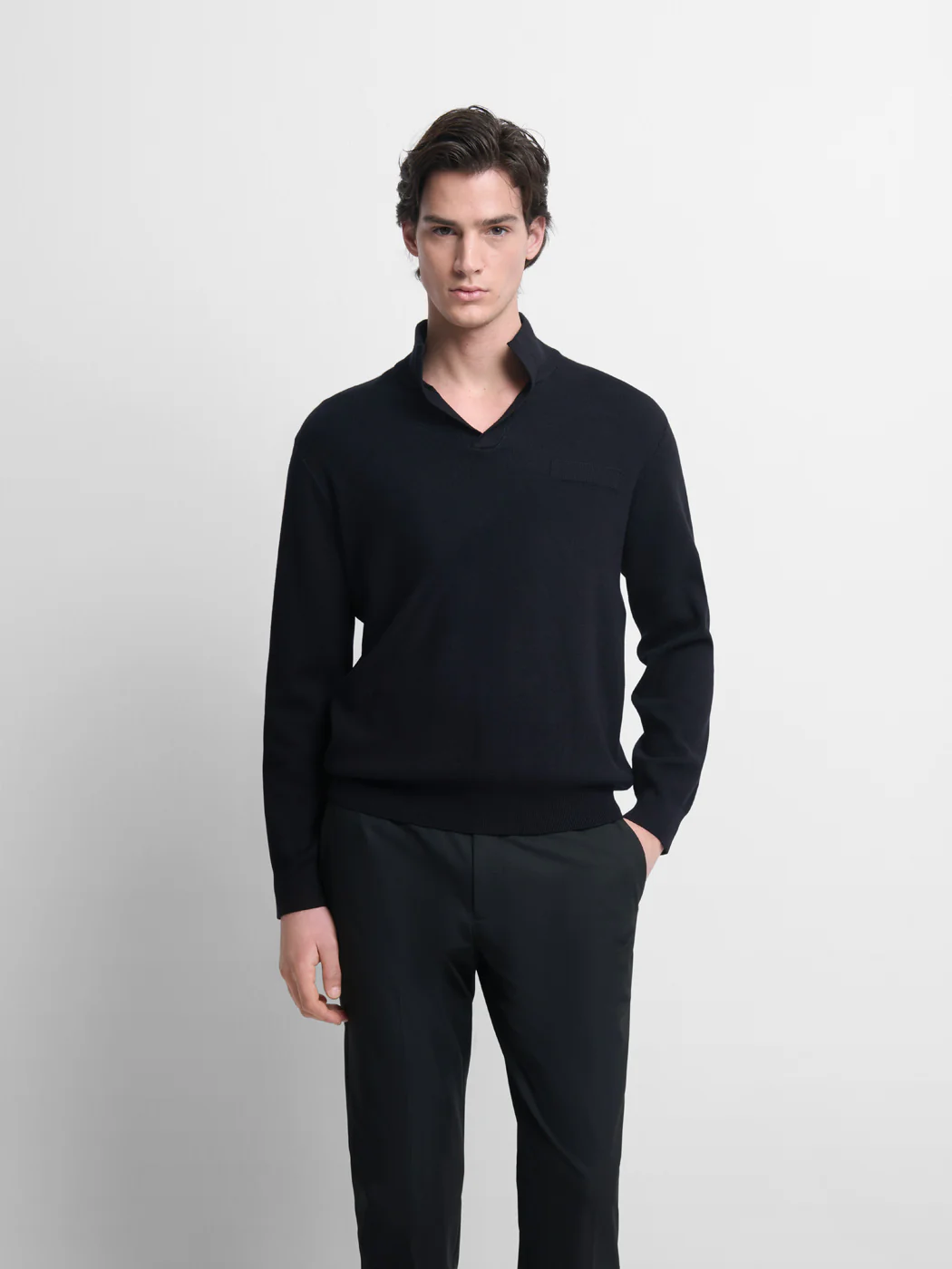 Pull col montant viscose certifiée