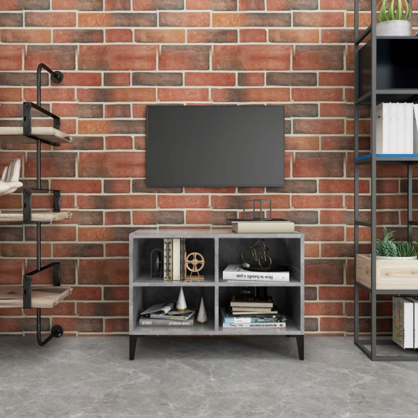 Szafka TV z metalowymi nóżkami szarość betonu 69.5x30x50 cm