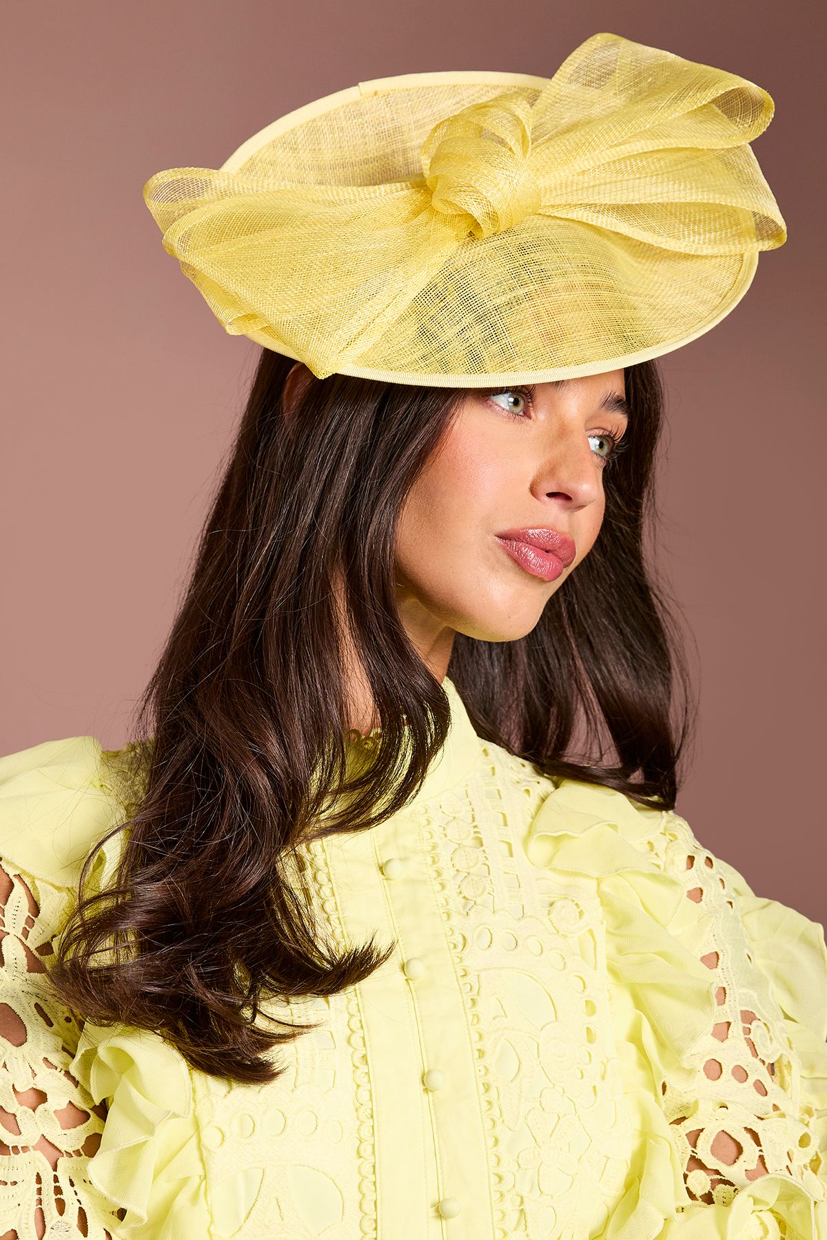 Coast Lemon Bow Detail Fascinator
