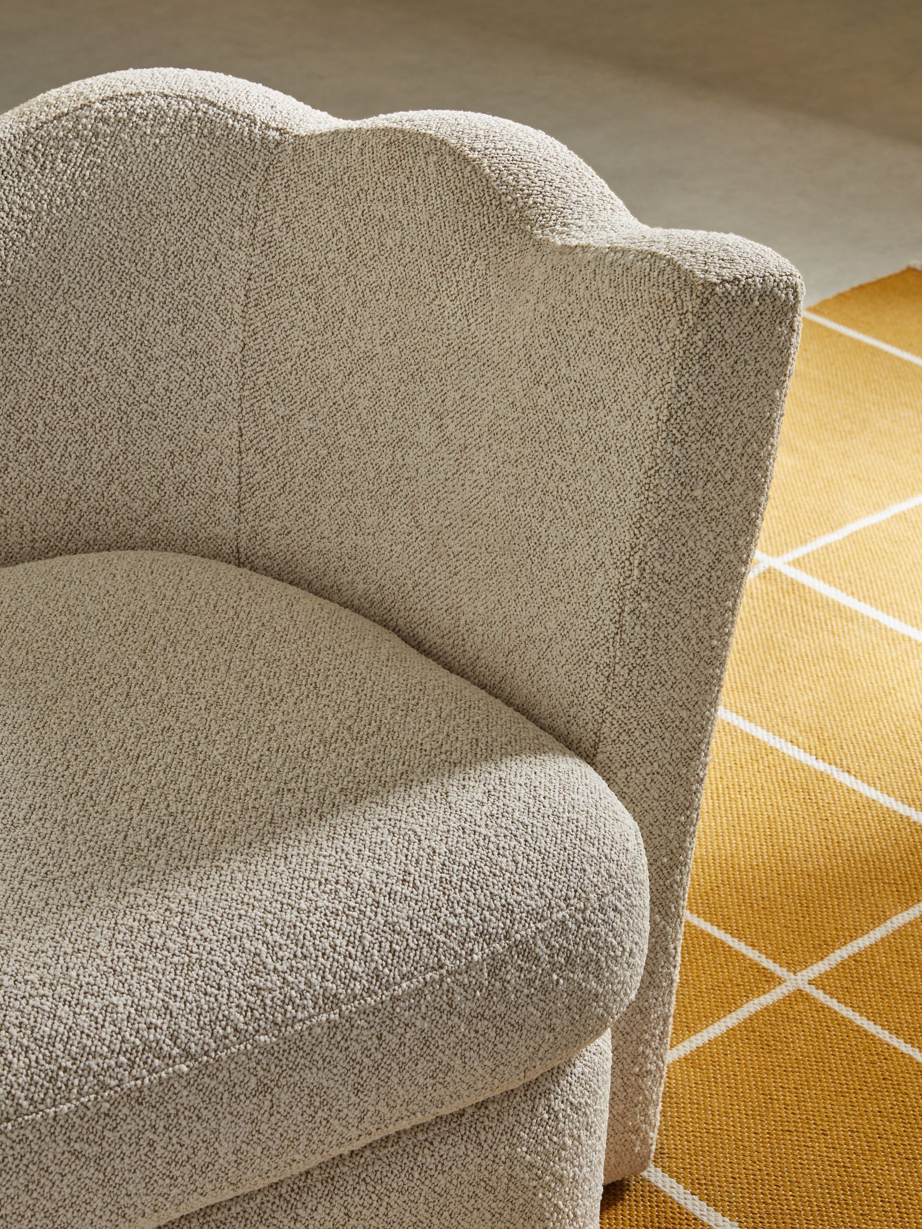 Maya Accent Chair in Off White Pax Boucle