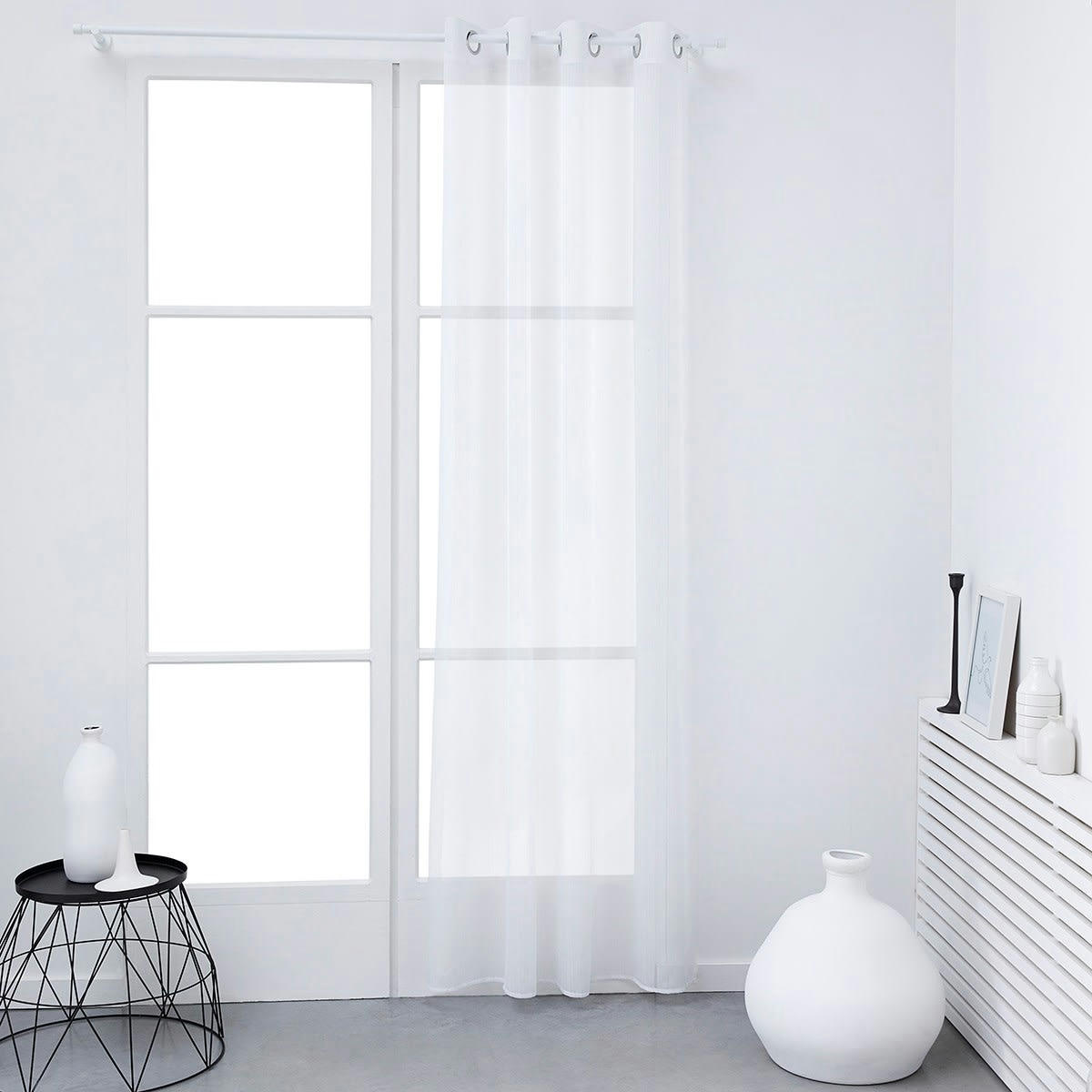 - Voilage en Polyester Blanc 135x240 cm