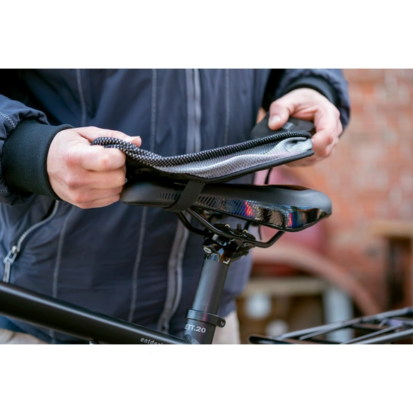 Fahrradzubehör, beheizbar, LxB: 30x21 cm, schwarz