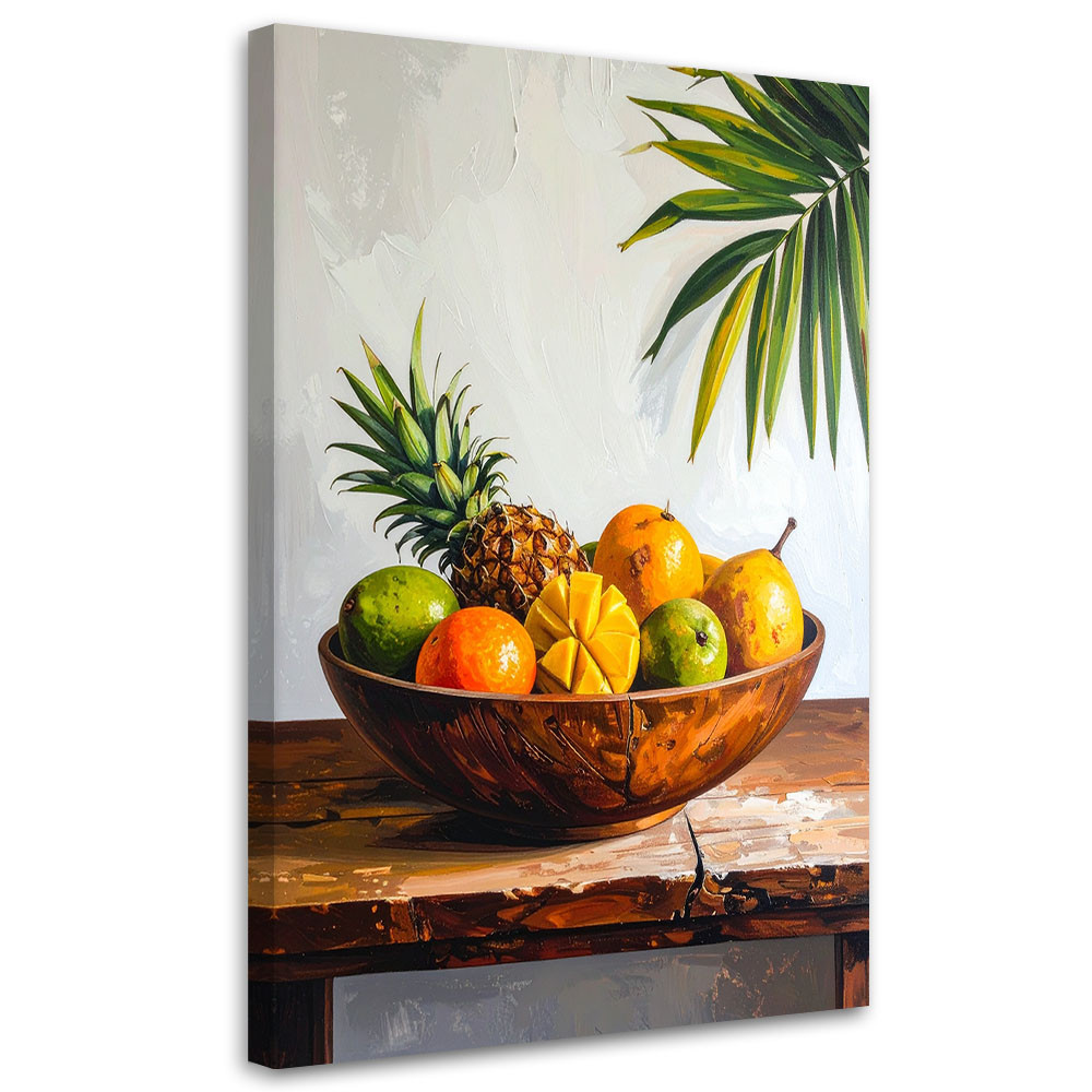 Obraz do kuchni jadalni restauracji, Martwa natura owoce egzotyczne 20x30
