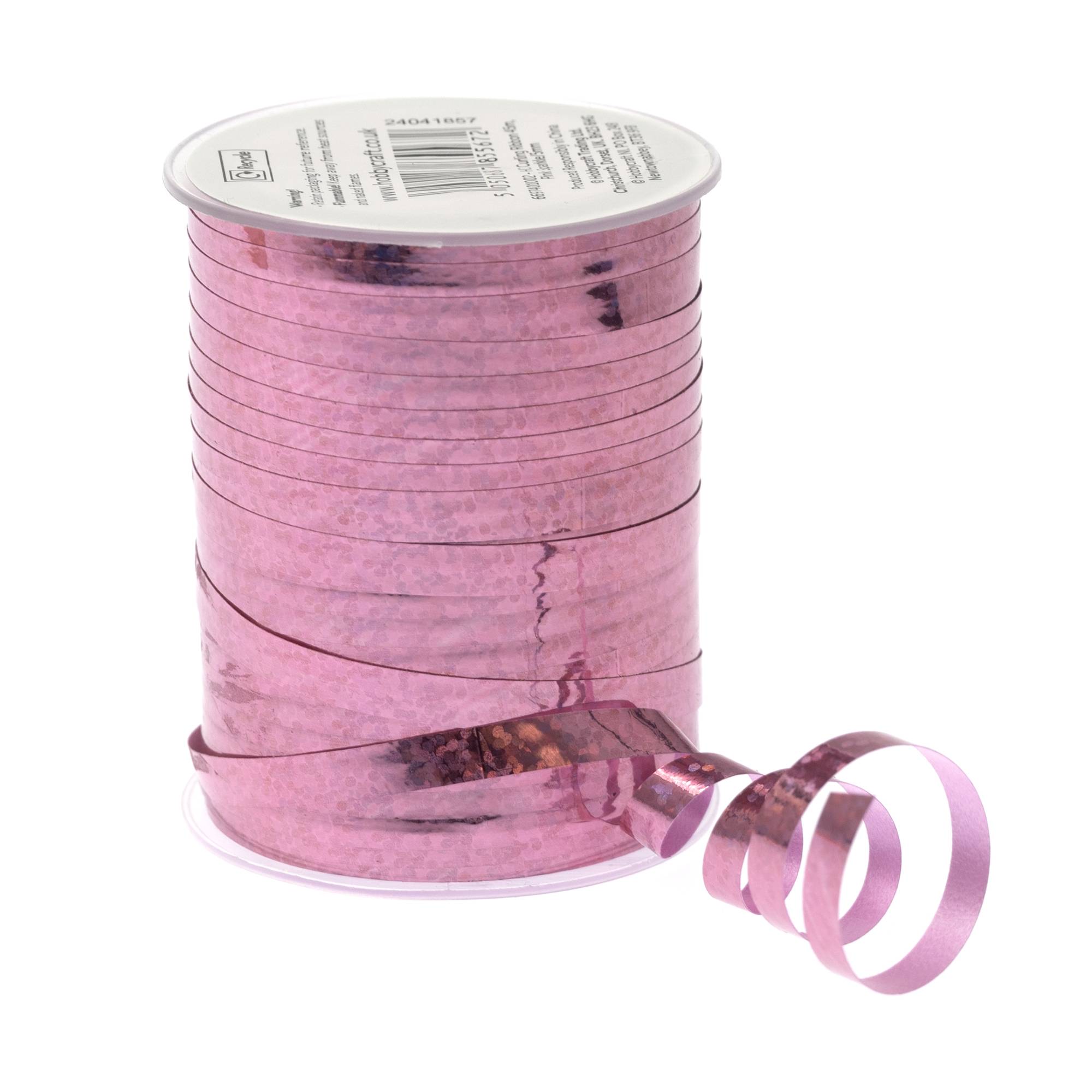 Pink Sparkle Curling Ribbon 5mm x 45m