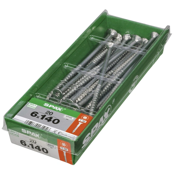 Universalschraube, 6 mm, Stahl, 20 Stk., TRX 6x140 M