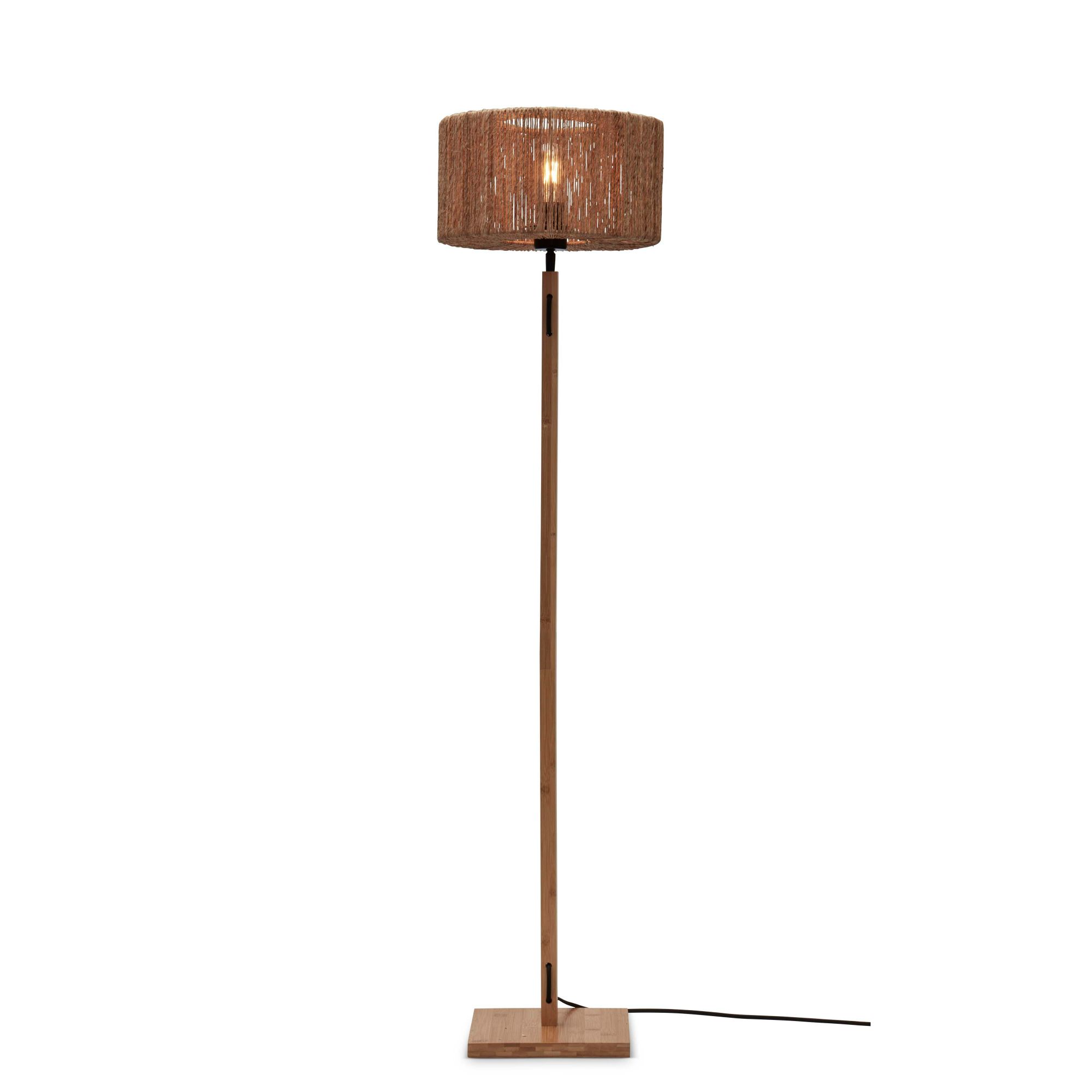 GOOD&MOJO vloerlamp Iguazu - bruin - Ø40cm