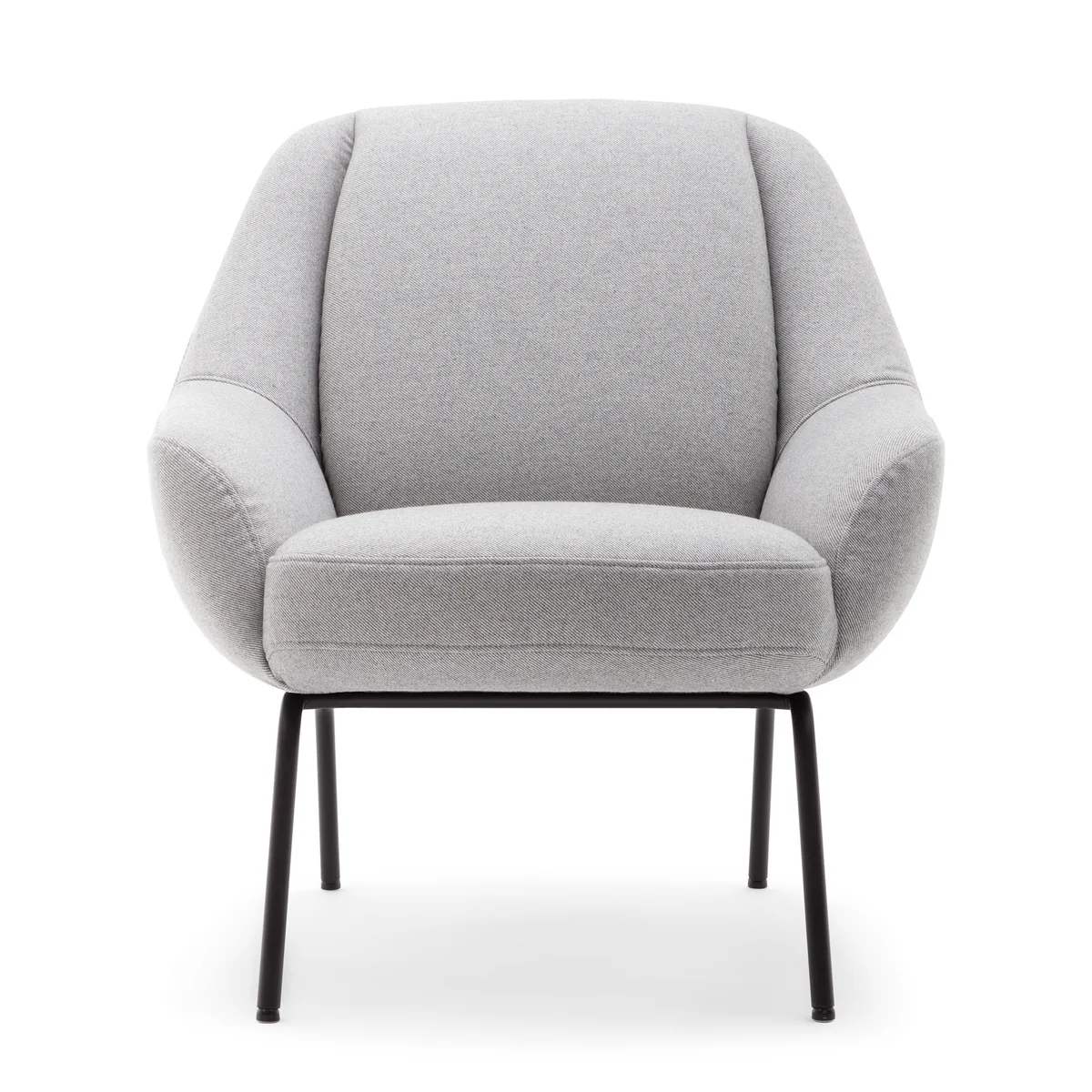 freistil - 138 Sessel, tiefschwarz (RAL 9005) / seidengrau (5467)