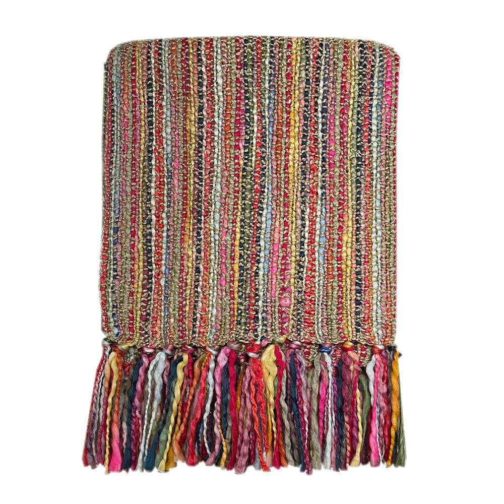 SOLID - Plaid multicolore beige 125x150