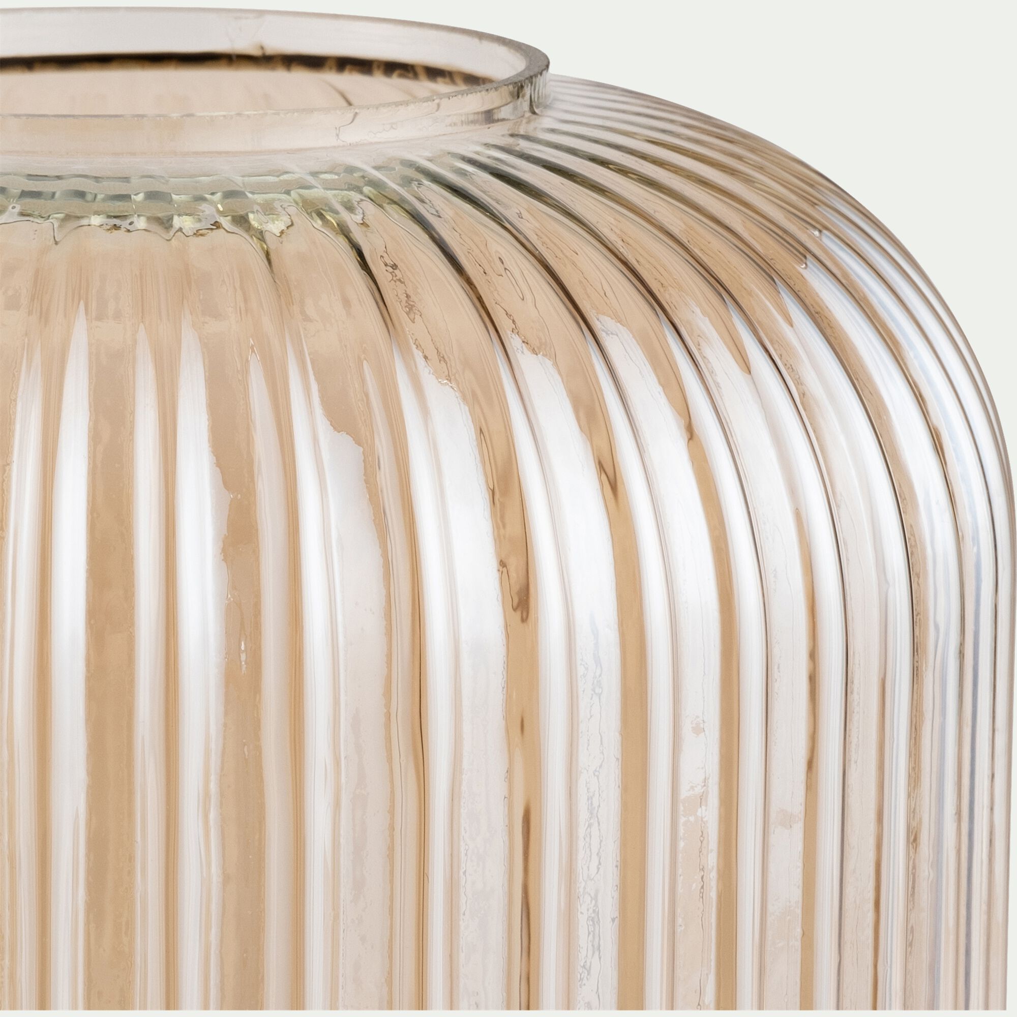 MALOTO - Lampe à poser en verre D20cm - marron ambré